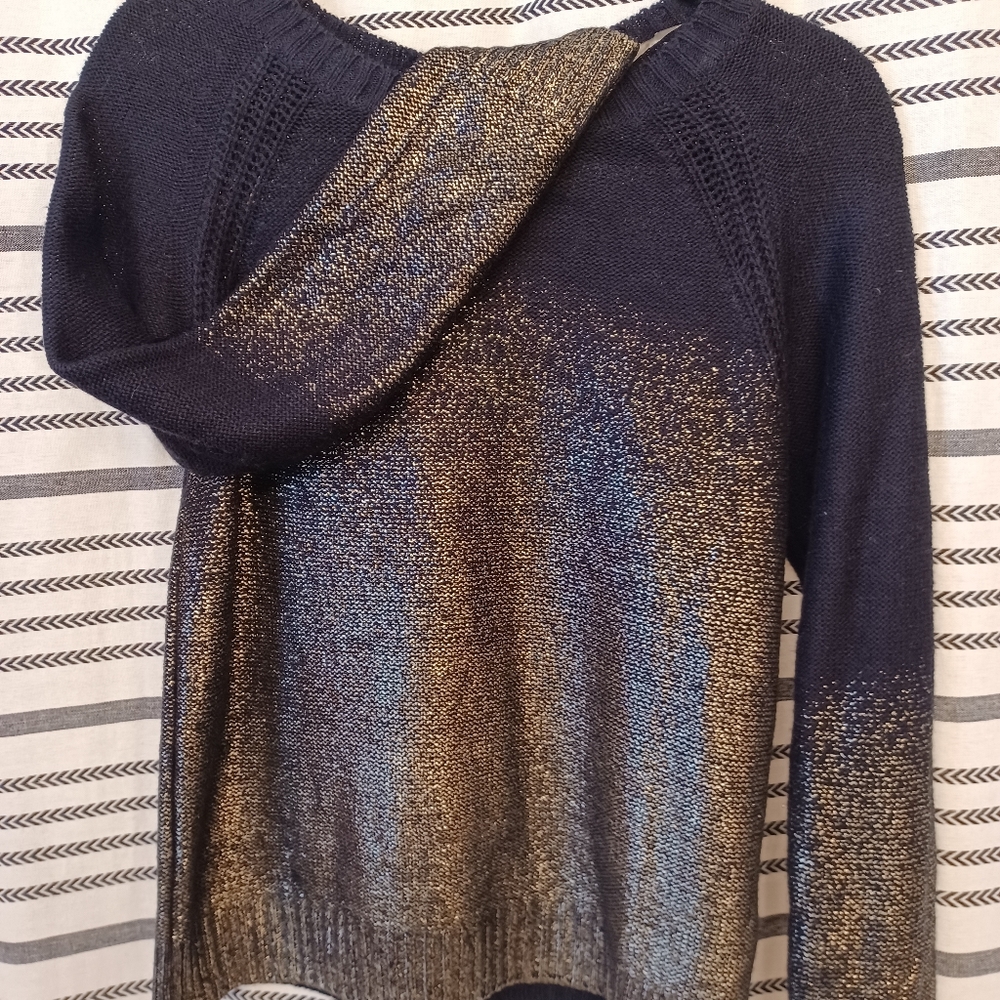 Reitmans, small, black and gold ombre sweater